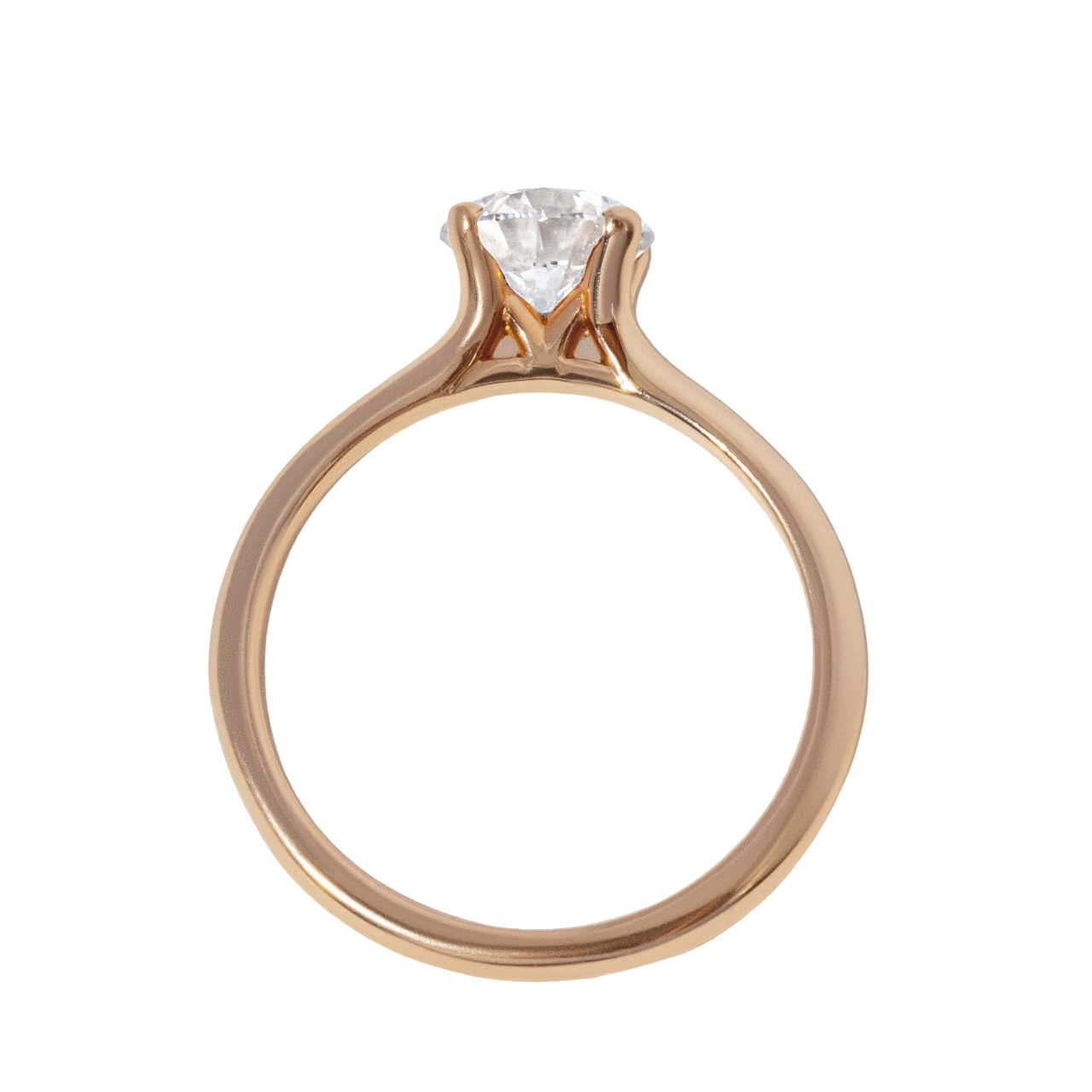 Round Solitaire Rose Gold Engagement Ring