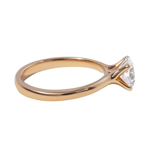 Round Solitaire Rose Gold Engagement Ring