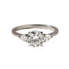 Vivian Trilogy Lab Grown Round And Pear Engagement Ring - 1.22ct