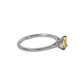 Radiant Cut Natural Fancy Yellow Diamond Trilogy Engagement Ring