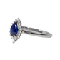 Sapphire Pear Cluster Engagement Ring - 1.00ct