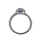 Sapphire Pear Cluster Engagement Ring - 1.00ct