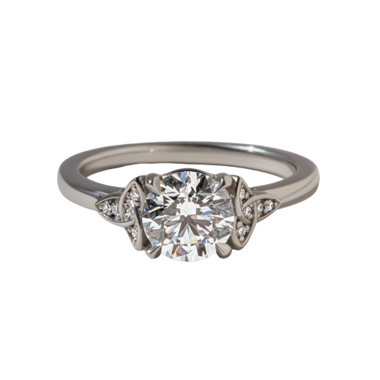 1.20Ct Lab Grown Round Celtic Song Engagement Ring
