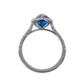 Sapphire Pear Halo Engagement Ring - 2.59ct