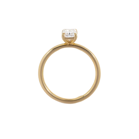 Lab Grown Radiant Chelsea Platinum Solitaire Engagement Ring