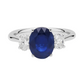 Sapphire and Diamond Three Stone Ring