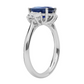 Sapphire and Diamond Three Stone Ring