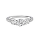 0.74 Carat Round Diamond Trilogy Engagement Ring
