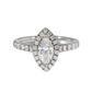 0.70 Ct Diamond Marquise Maya Petite Halo Engagement Ring