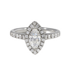 0.70 Ct Diamond Marquise Maya Petite Halo Engagement Ring
