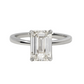 Emerald Solitaire Lab Grown Engagement Ring- 2.81ct