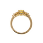 1 Ct Oval Fancy Yellow Diamond Yellow Gold Trilogy Engagement Ring