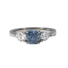 Lab Grown Cushion Vivian Trilogy Engagement Ring- 1.00ct