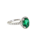 Oval Emerald Halo Engagement Ring 1.00ct
