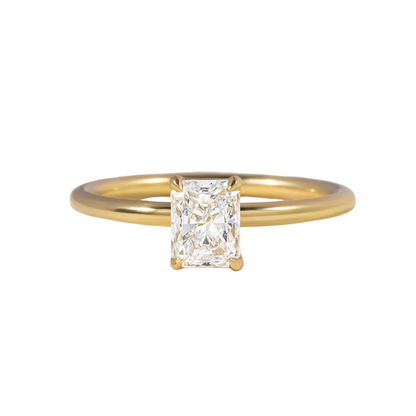 Lab Grown Radiant Chelsea Platinum Solitaire Engagement Ring