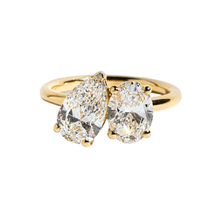 Toi Et Moi Pear & Oval Diamond Ring