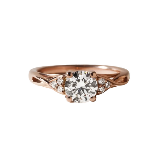Fëa Rose Gold Celtic Engagement Ring Round Lab Diamond - 1.00ct
