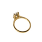 2 Carat Lab Grown Oval Cut Diamond Yellow Gold Aerin Solitaire Engagement Ring