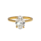 2 Carat Lab Grown Oval Cut Diamond Yellow Gold Aerin Solitaire Engagement Ring
