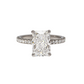 1.94 Carat Lab Grown Radiant Cut Diamond Sadie Hidden Halo Engagement Ring