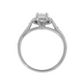 Round Halo White Gold Engagement Ring - 0.30ct