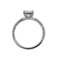Diamond Band Engagement Ring Cushion Lab Diamond - 1.40ct