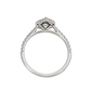 Pear Diamond Halo Lab Grown Engagement Ring 0.71ct