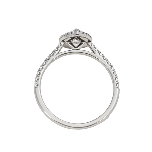 Pear Diamond Halo Lab Grown Engagement Ring 0.71ct