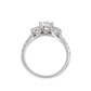 0.74 Carat Round Diamond Trilogy Engagement Ring