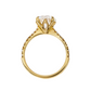 Round Diamond Band Gold Engagement Ring- 2.37ct