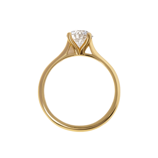 Round Diamond Yellow Gold Solitaire Ring- 1.00ct