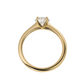 Yellow Gold Solitaire Engagement Ring Round Lab Diamond - 1.00ct