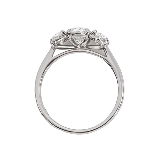 Oval Trilogy Lab Grow Diamond Engagement Ring