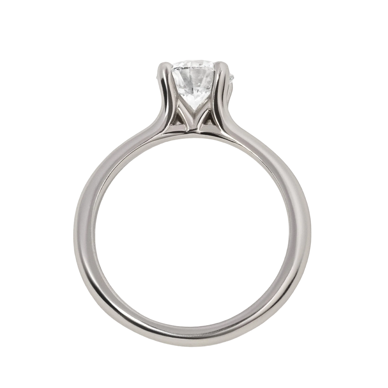 1.00ct Round Lab Diamond Floating Solitaire Ring