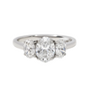 Oval Trilogy Lab Grow Diamond Engagement Ring