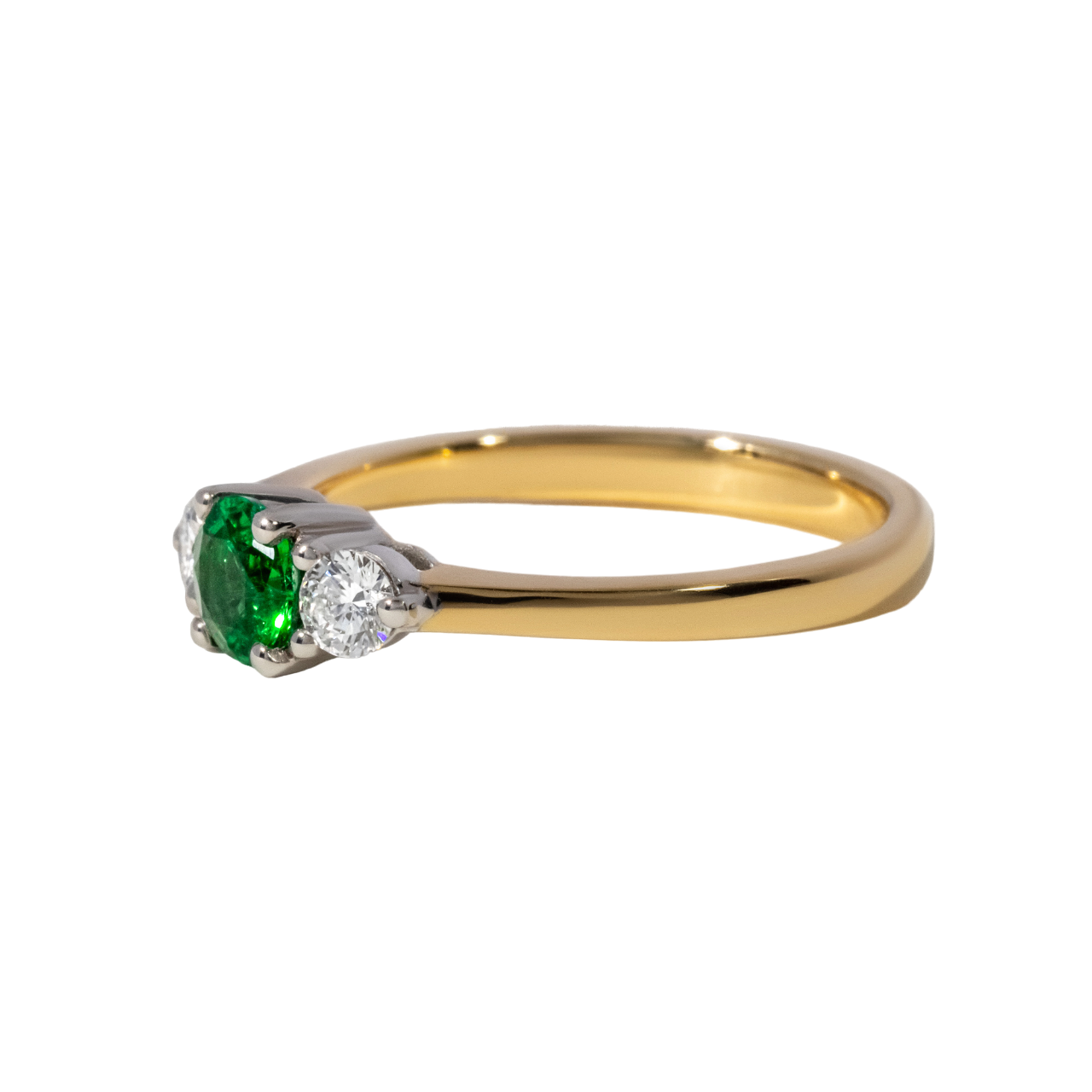 Round Emerald Trilogy 0.30ct