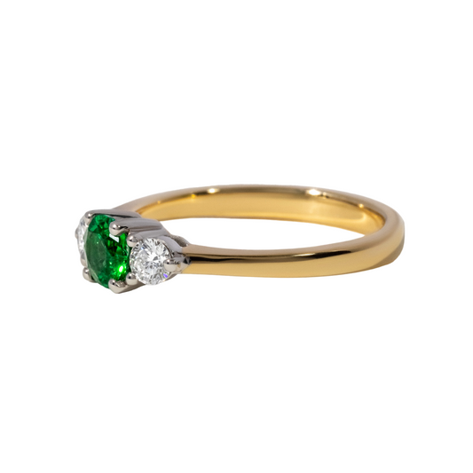 Round Emerald Trilogy 0.30ct