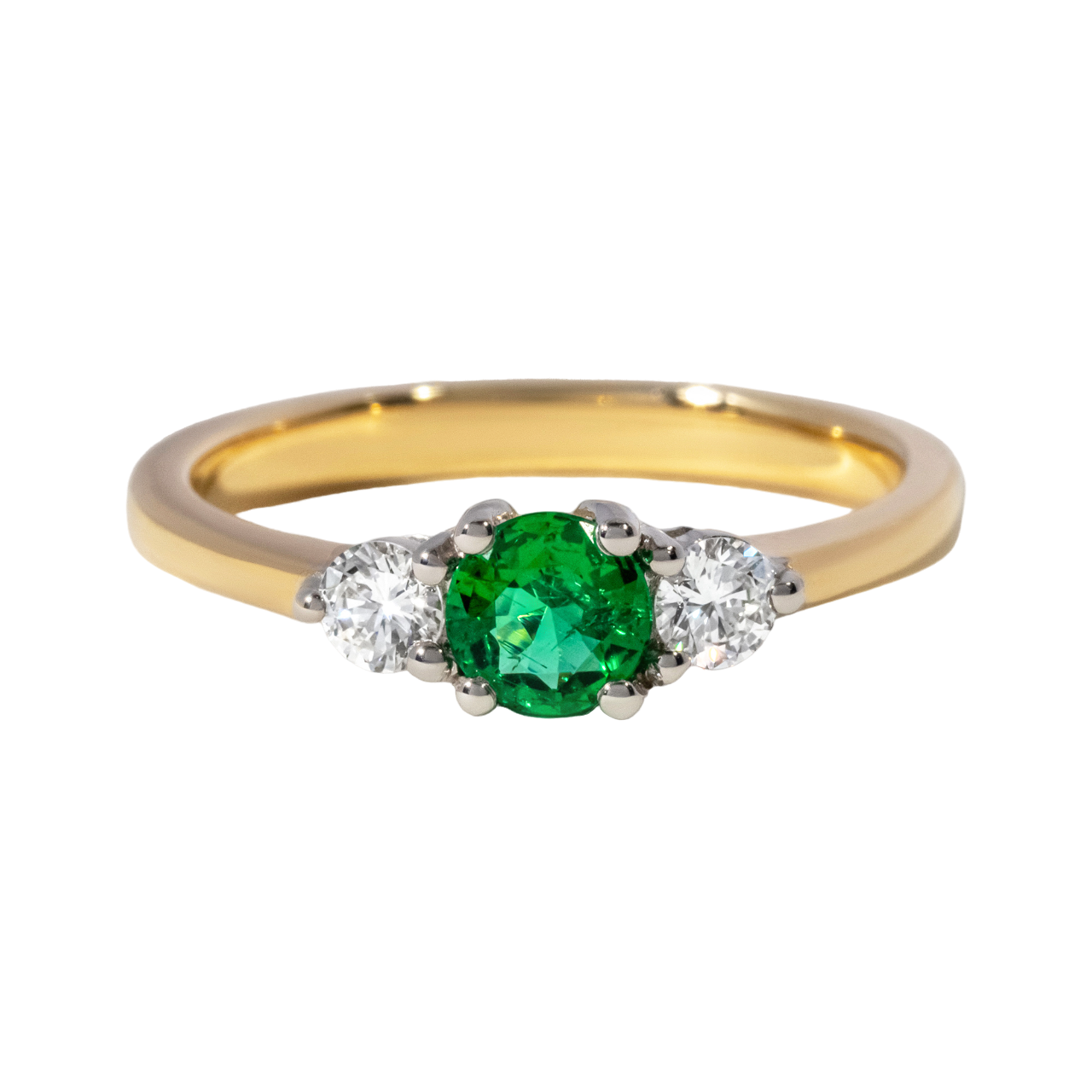 Round Emerald Trilogy 0.30ct