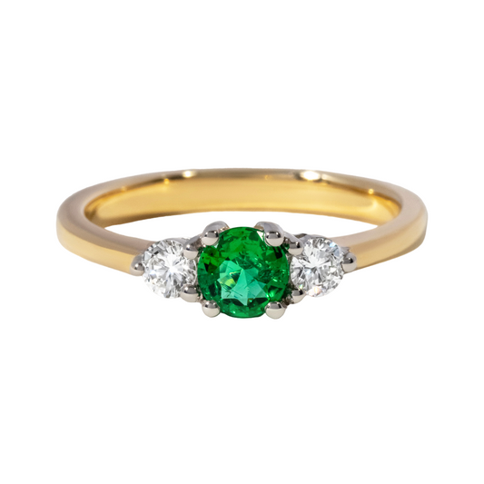 Round Emerald Trilogy 0.30ct