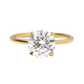 Round Yellow Gold Engagement Ring- 2.00ct