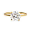 Round Yellow Gold Engagement Ring- 2.00ct