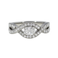 Cushion Entwined Halo Diamond Engagement Ring 0.51ct