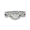 Cushion Entwined Halo Diamond Engagement Ring 0.51ct
