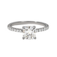 Diamond Band Engagement Ring Cushion Lab Diamond - 1.40ct