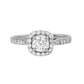 Round Halo White Gold Engagement Ring - 0.30ct