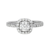Round Halo White Gold Engagement Ring - 0.30ct