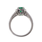 Oval Emerald Halo Engagement Ring 1.00ct