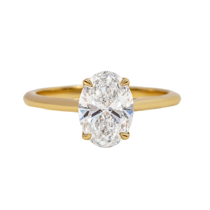 Oval Diamond Lab Grown Solitaire Engagement Ring- 1.50ct