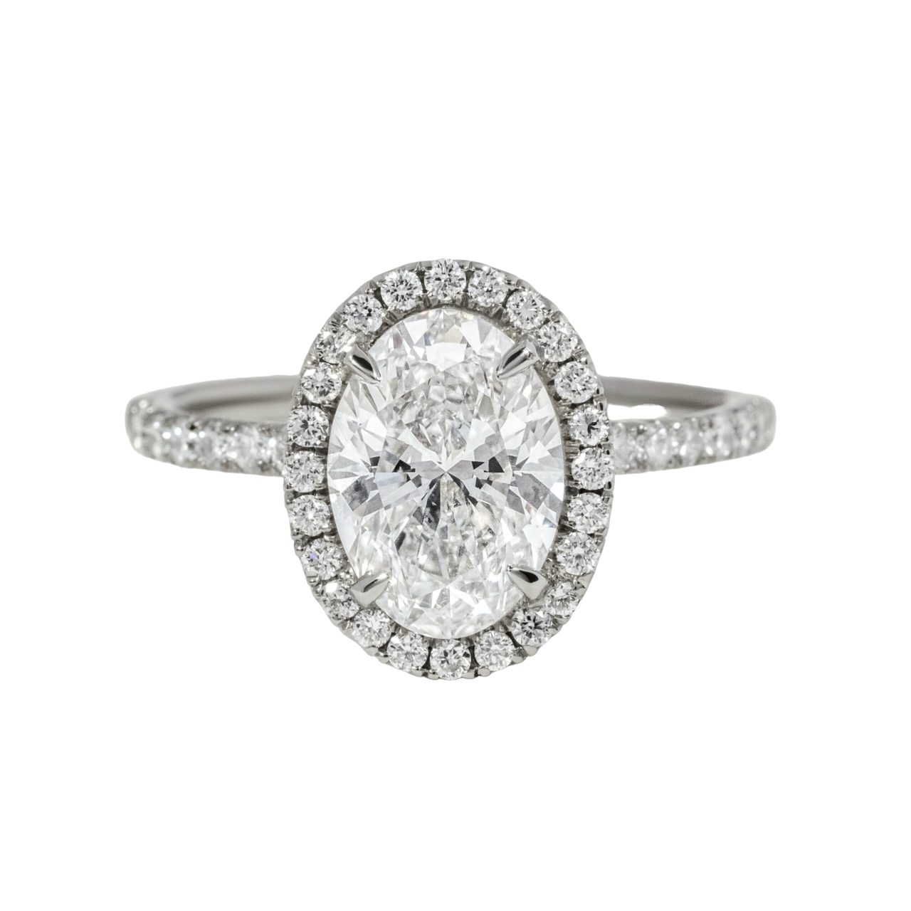 Oval Halo Engagement Ring- 2.02ct