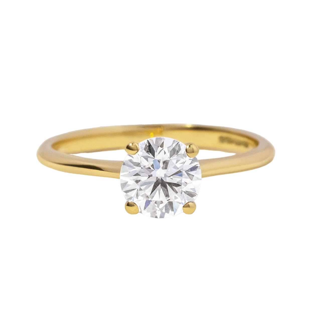 Round Diamond Yellow Gold Solitaire Ring- 1.00ct